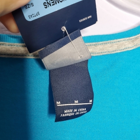 Nike Blue Prep Mixed Print Graphic Long Sleeve Top - Picture 7 of 9